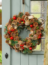 Dibor Brown Festive Fruits Wreath 38cm