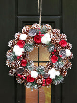 Dibor Brown Snowfall Christmas Wreath 36cm