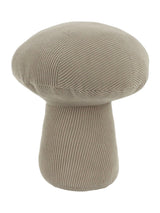 Wylder Taupe Corduroy Mushroom Velvet Doorstop 23x24x23cm