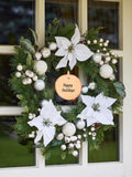 Dibor Personalised Christmas Wreath 55cm, imported from the UK