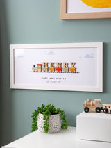 No Ordinary Gift Wooden Train Personalised Framed Print 18x40cm