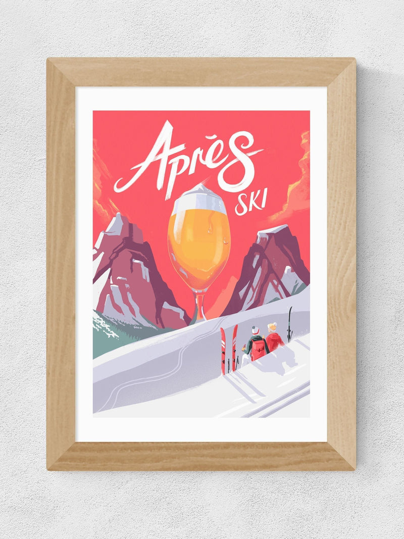 East End Prints Oak Apres Ski framed wall art - British product