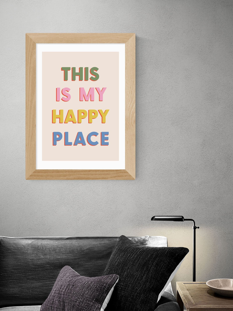 East End Prints Oak This Is My Happy Place Wall Art by Studio Eleni
