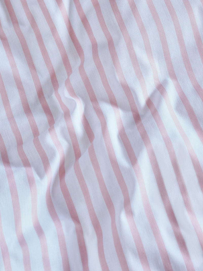 Pink white stripe reversible duvet cover set, imported from the UK