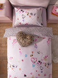Animal print duvet cover and pillowcase set double - British product