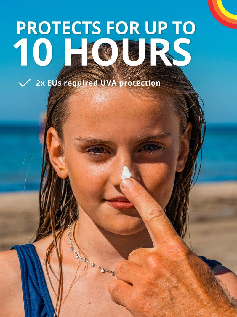 P20 kids SPF 50+ suncream, imported from the UK