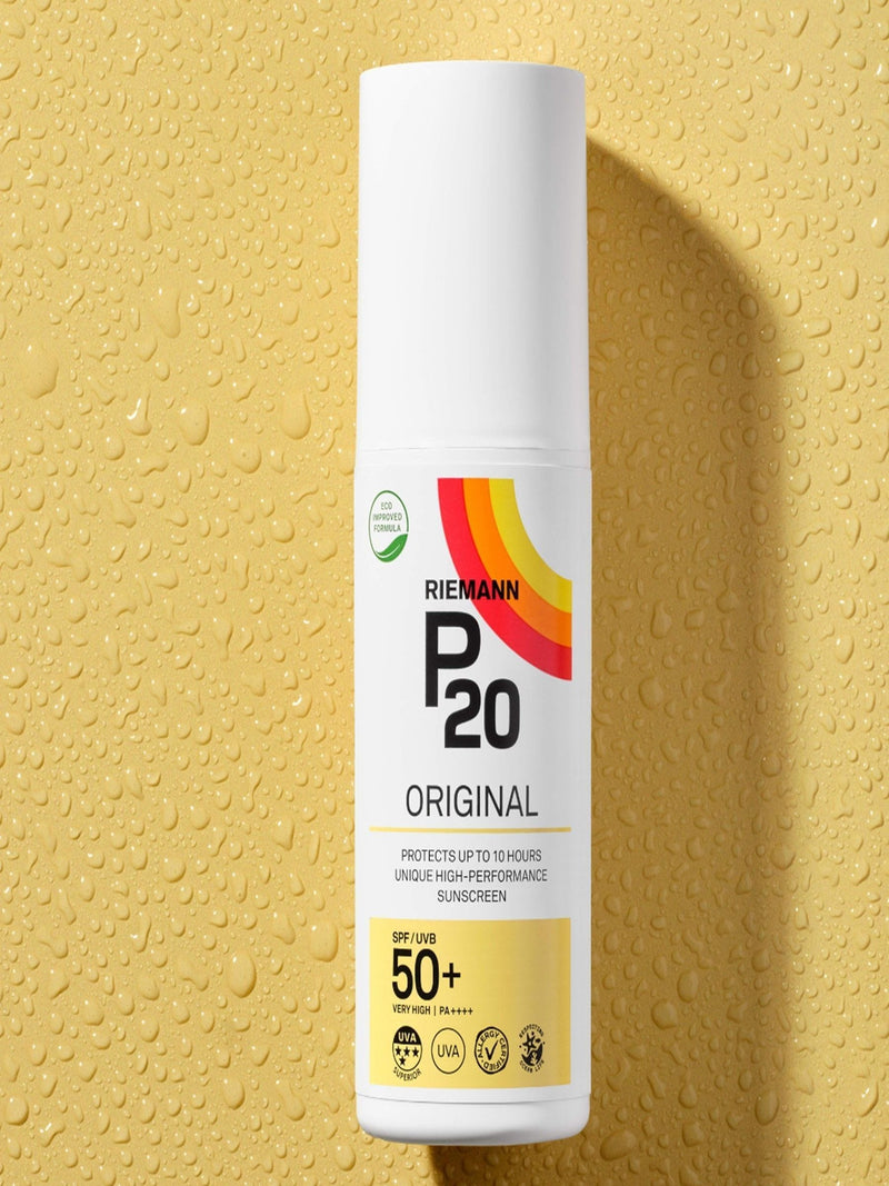 P20 Original SPF 50+ Oil Spray Suncream 100ml, imported from the UK
