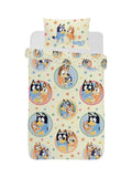 Bluey Multi Reversible Single Duvet Cover and Pillowcase Set - British product