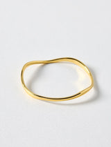 Oliver Bonas Gold Tone Naia Ripple Wave Bangle