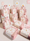 Set of 4 pink alphabet makeup bags (British brand)