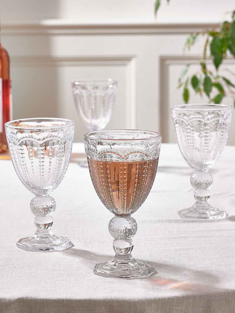 Dibor Clear Bella Perle wine glasses 4 pack - British product