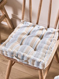 Dibor Set of 2 Blue Oxford Stripe Seat Cushions
