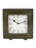 Libra Interiors Bruised Brass Hornchurch Antique Finish Mantel Clock