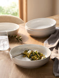 Set of 4 White Moderna Pasta Bowls