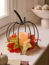 Black Pumpkin LED Candle Holder