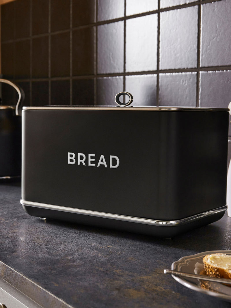 Tower Black Renaissance bread bin (British brand)