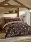 Natural black pumpkin reversible duvet cover and pillowcase set, imported from the UK