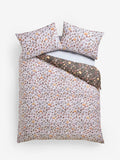 Natural black pumpkin reversible duvet cover and pillowcase set, imported from the UK