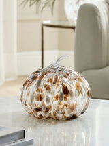 Glass Pumpkin Ornament Brown/Natural Confetti Home Decoration
