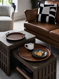 Brown Dark Bronx wood decorative tray - British product