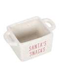 Something Different White Set of 3 Ceramic Christmas Snack Bowls