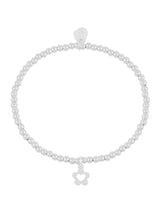 Estella Bartlett Silver Tone Flower and Heart Sienna Bracelet Fashion Bracelet 16.5cm