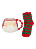 Something Different Red/White Christmas Santa mug and socks set (British brand)