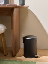 MADE.COM Black Joss Soft Close Bathroom Pedal Bin 5 Litre