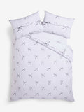 Black/white bow heart reversible duvet cover set - British product