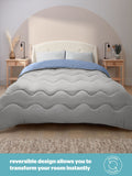 Silentnight 10.5 tog seersucker coverless duvet and pillowcase set (British brand)