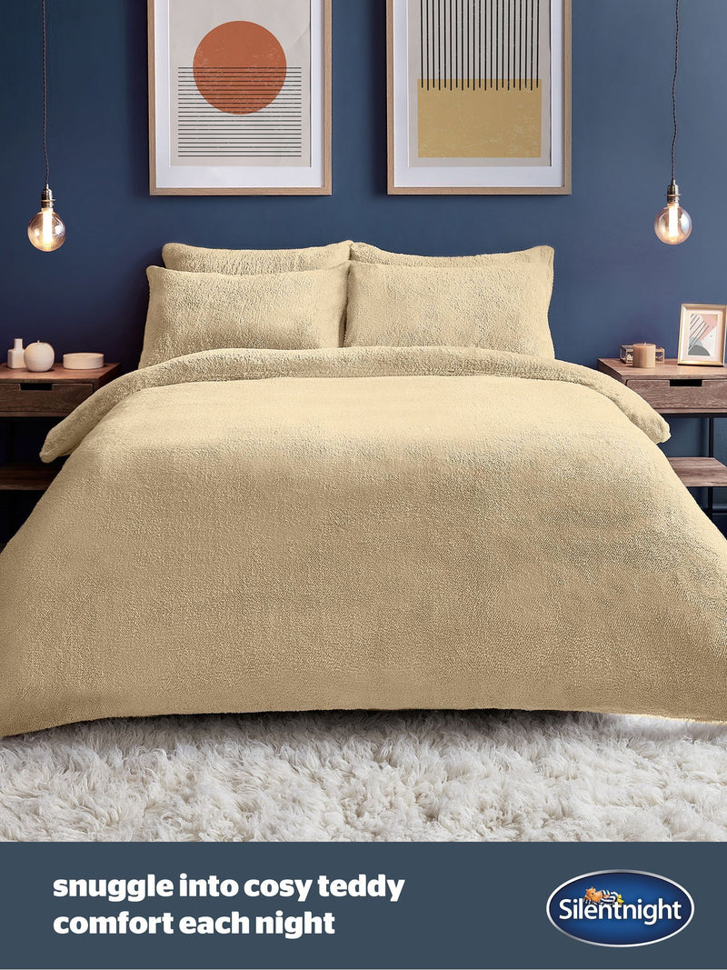 Silentnight Natural Teddy Fleece Duvet Set