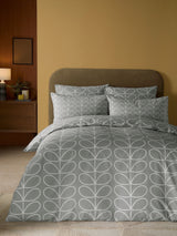 Orla Kiely Silver Linear Stem Duvet Cover and Pillowcase Set