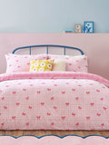 heya home pink gingham bows duvet set, UK version