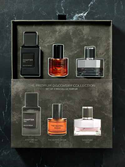 The Barrel Room, Chapter 022, Signature Eau de Parfum Travel Fragrance Set 10ml & 30ml