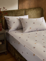 Natural Pumpkin Fitted Sheet and Pillowcase Bedding Set