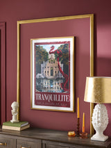 Laurence Llewelyn-Bowen Berry Red Tranqillite Travel Poster Wall Art 90cm x 60cm