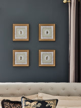 Laurence Llewelyn-Bowen Harlequinade Vignette Print Wall Art Set of 4 Gold Frame 25cm