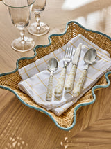 Nina Campbell Natural Chester Ceramic Handle 16 Piece Cutlery Set