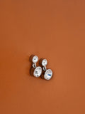 Karen Millen silver crystal drop earrings 1cm x 1.8cm, UK version
