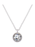 Karen Millen Crystal Dot Pendant Necklace silver tone 48.5cm, UK version