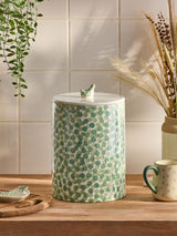 Sage Green Pat the Chicken Ceramic Bread Bin