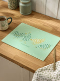 Sage Green Pat and Peggy Chicken worktop saver 40x30cm (British brand)