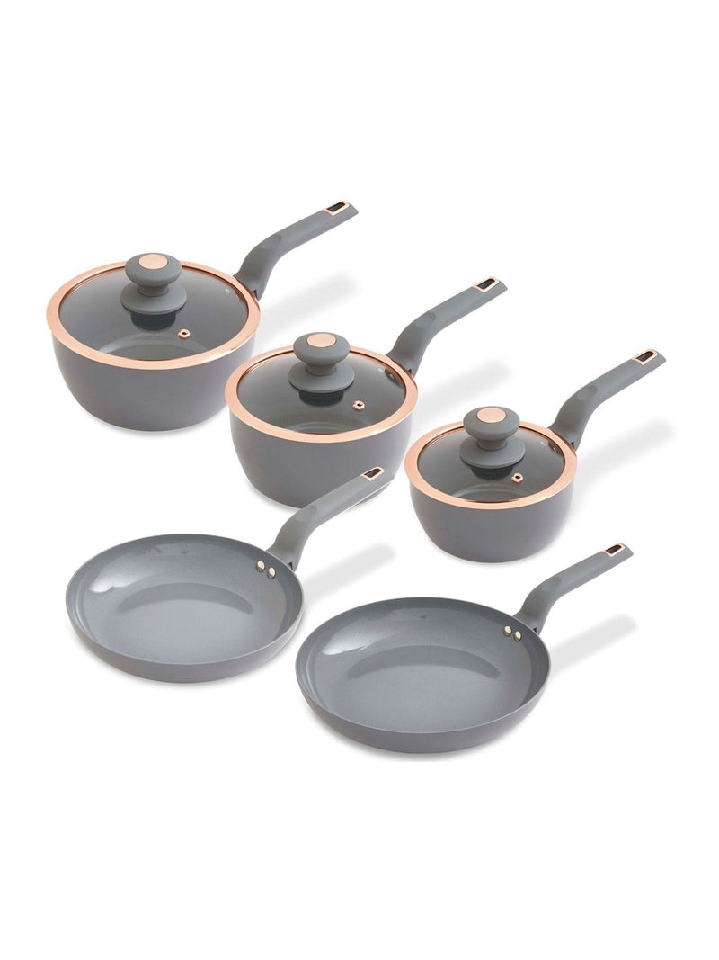 Tower 5 Piece Grey Cavaletto Cookware Set