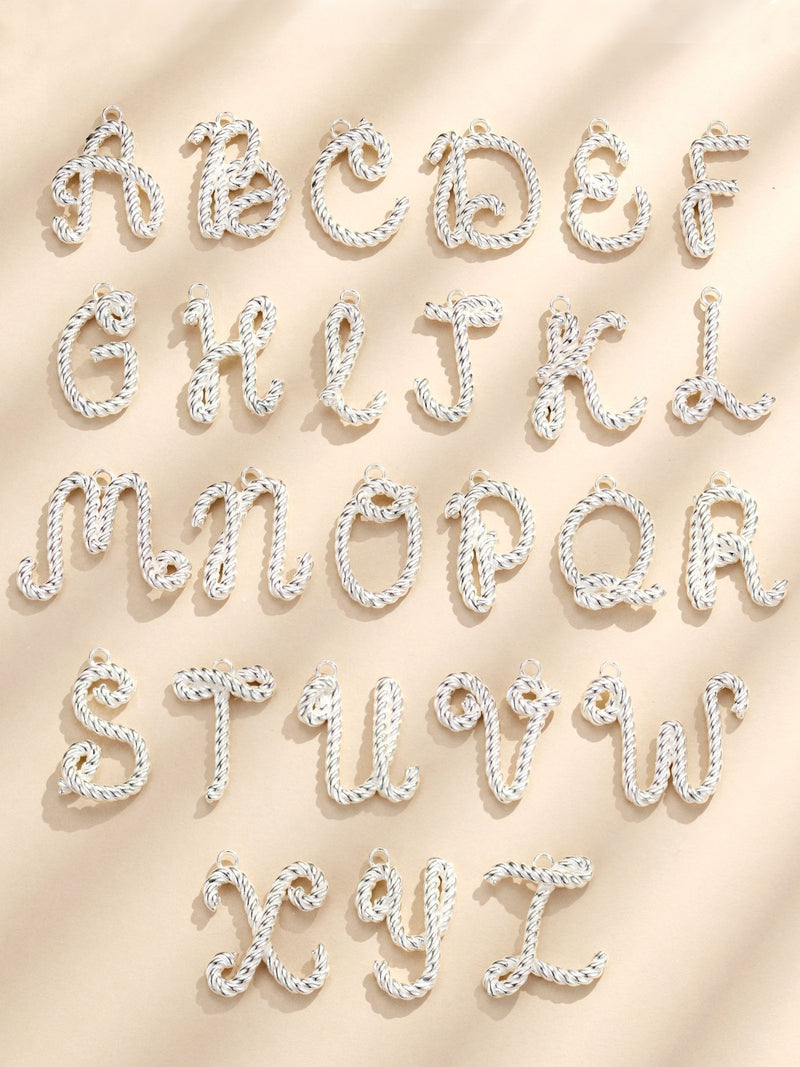 Posh Totty Designs sterling silver initial necklace, imported from the UK