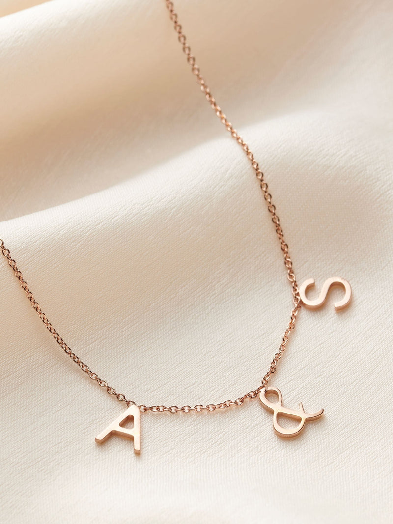 Posh Totty Designs gold tone initial necklace, imported from the UK