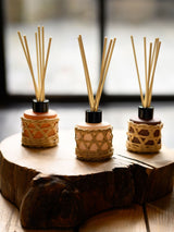 French Connection Natural Mix Woven Detail Trio of Reed Diffuser Gift Set 3 X 50ML