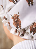 Natural Hamish The Highland Cow Shower Cap