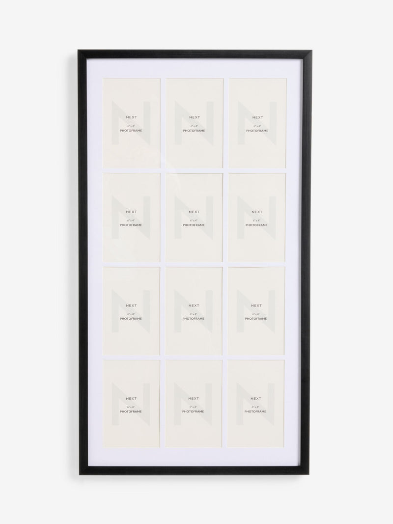 Hadley black 12 multi aperture picture frame - British product