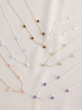 Gold/SilverTone Semi Precious Stone Necklace