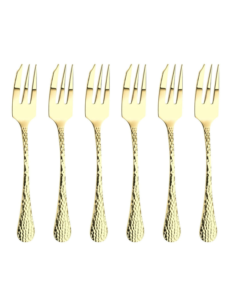 Arthur Price Champagne Gold Avalon pastry forks set of 6 - British product